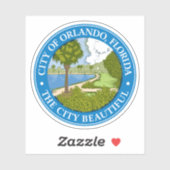 Het zegel van Orlando, Florida Sticker (Vel)