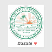 Het zegel van Pembroke Pines, Florida Sticker (Vel)