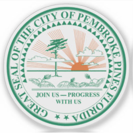 Het zegel van Pembroke Pines, Florida Sticker
