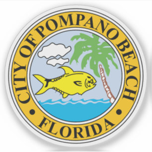 Het zegel van Pompano Beach, Florida Sticker