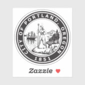 Het zegel van Portland, Oregon Sticker (Vel)