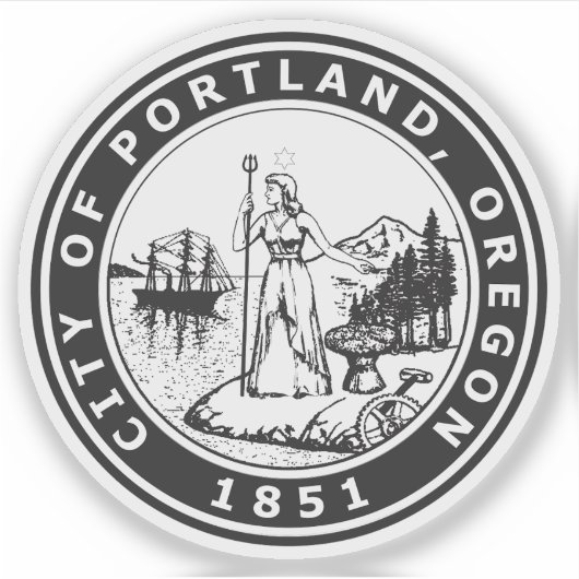 Het zegel van Portland, Oregon Sticker (Voorkant)