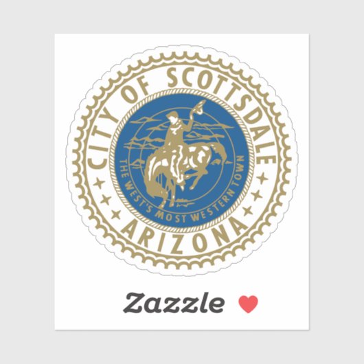 Het zegel van Scottsdale, Arizona Sticker (Vel)