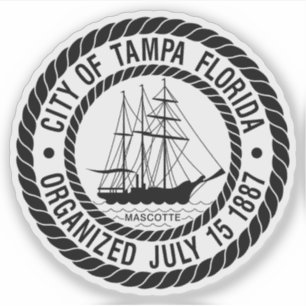 Het zegel van Tampa, Florida Sticker