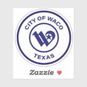 Het zegel van Waco, Texas Sticker (Vel)