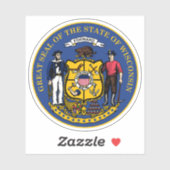 Het zegel van Wisconsin Sticker (Vel)