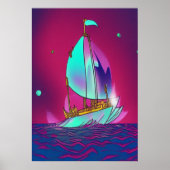 Het zeilschip | AI Art Poster (Voorkant)