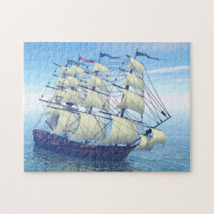 Het zeilschip puzzel legpuzzel