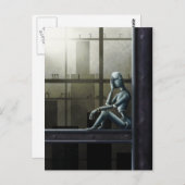 het zelf bewuste briefkaart van robotscifi (Voorkant / Achterkant)