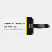 Het Zelfmoordplein | Gele en zwarte pictogramblokk Bagagelabel (Achterkant horizontaal)