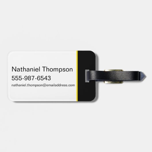 Het Zelfmoordplein | Gele en zwarte pictogramblokk Bagagelabel (Achterkant horizontaal)