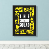 Het Zelfmoordplein | Gele en zwarte pictogramblokk Canvas Afdruk (Insitu (Houten vloer))