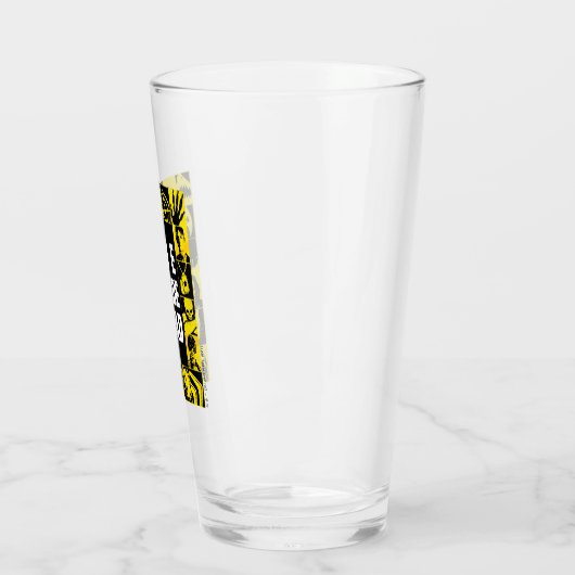 Het Zelfmoordplein | Gele en zwarte pictogramblokk Glas (Links)