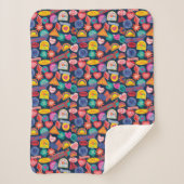 Het Zelfmoordplein | Harley Quinn Badge Pattern Sherpa Deken (Voorkant)