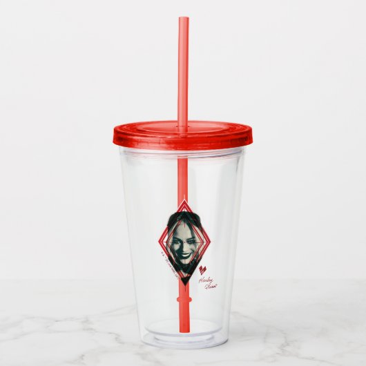 Het Zelfmoordplein | Harley Quinn Diamond Target Acryl Drinkbeker (Voorkant)