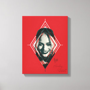 Het Zelfmoordplein   Harley Quinn Diamond Target Canvas Afdruk