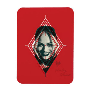 Het Zelfmoordplein Harley Quinn Diamond Target Magneet