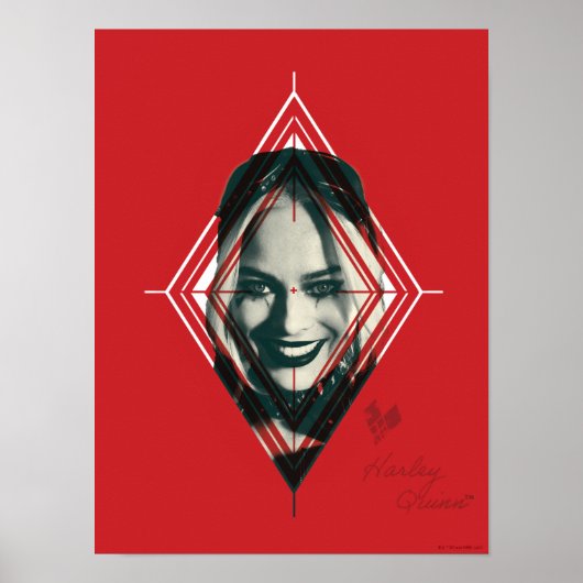 Het Zelfmoordplein | Harley Quinn Diamond Target Poster (Voorkant)