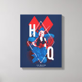 Het Zelfmoordplein | Harley Quinn Fern & Diamonds Canvas Afdruk (Voorkant)