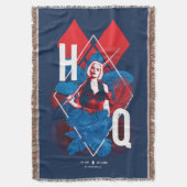 Het Zelfmoordplein | Harley Quinn Fern & Diamonds Deken (Voorkant Verticaal)