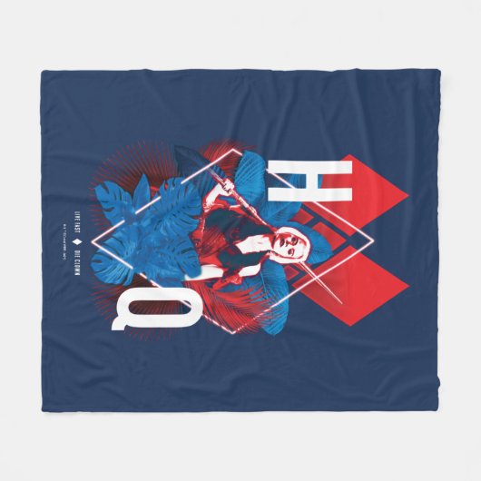 Het Zelfmoordplein | Harley Quinn Fern & Diamonds Fleece Deken (Voorkant (Horizontaal))