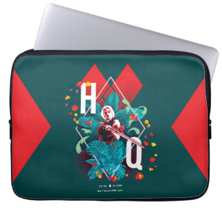 Het Zelfmoordplein | Harley Quinn Floral Diamond Laptop Sleeve