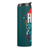 Het Zelfmoordplein | Harley Quinn Floral Diamond Thermosbeker (Gedraaid links)