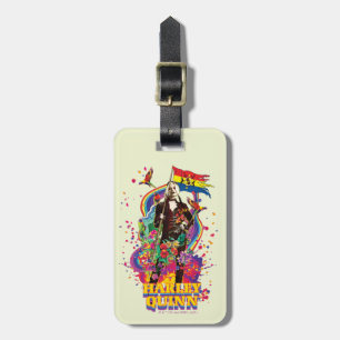 Het Zelfmoordplein Harley Quinn Flowers & Rainbo Bagagelabel