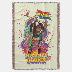 Het Zelfmoordplein Harley Quinn Flowers & Rainbo Deken