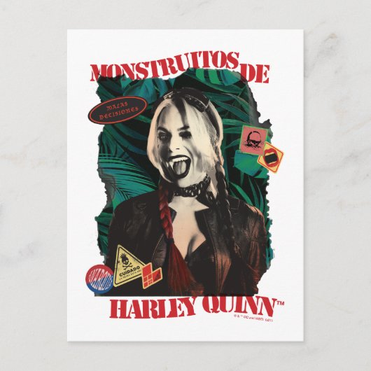 Het Zelfmoordplein | Harley Quinn Winking Briefkaart (Voorkant)