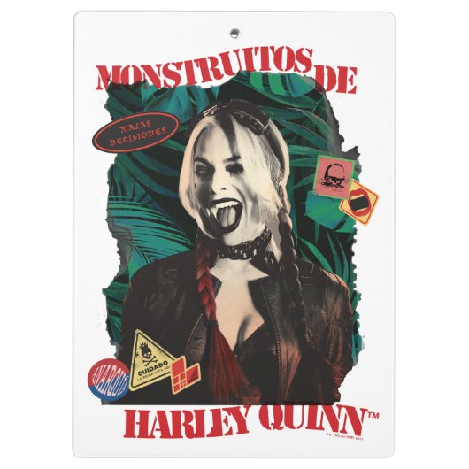 Het Zelfmoordplein | Harley Quinn Winking Klembord (Achterkant)