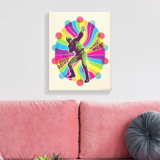Het Zelfmoordplein | Polka-Dot Man Psychedelic Canvas Afdruk (Insitu (Woonkamer))