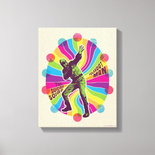 Het Zelfmoordplein | Polka-Dot Man Psychedelic Canvas Afdruk (Voorkant)