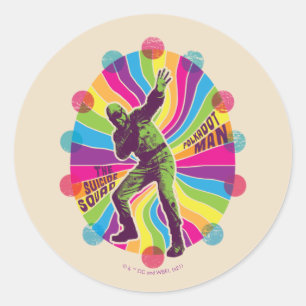 Het Zelfmoordplein Polka-Dot Man Psychedelic Ronde Sticker
