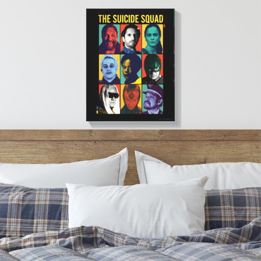 Het Zelfmoordplein | Retronet met Amanda Waller Canvas Afdruk (Insitu (Slaapkamer))