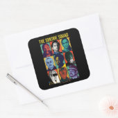 Het Zelfmoordplein | Retronet met Amanda Waller Vierkante Sticker (Envelop)