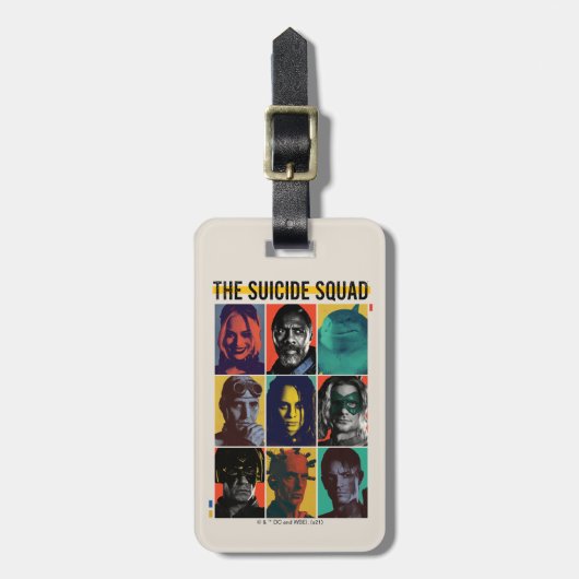 Het Zelfmoordplein | Retronet met Harley Quinn Bagagelabel (Voorkant verticaal)