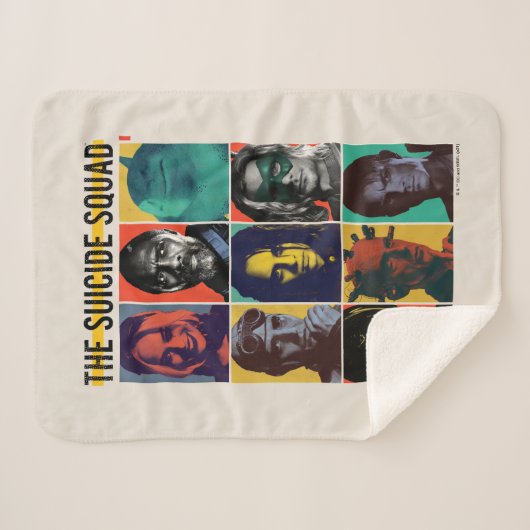 Het Zelfmoordplein | Retronet met Harley Quinn Sherpa Deken (Voorkant (horizontaal))