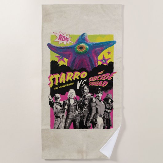 Het Zelfmoordplein | Starro Vs Suicide Squad Strandlaken (Voorkant)