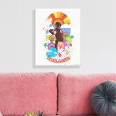Het Zelfmoordplein | Vreemdelingenbloemen en zonne Canvas Afdruk (Insitu (Woonkamer))
