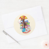Het Zelfmoordplein | Vreemdelingenbloemen en zonne Ronde Sticker (Envelop)