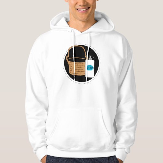 Het zette de lotion in de mand. hoodie (Voorkant)