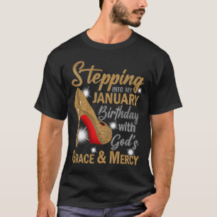 Het zetten in mijn Januari Birthday hoge hoogten v T-shirt