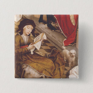 Het Zeven Heiligse Altarstuk 2 Vierkante Button 5,1 Cm