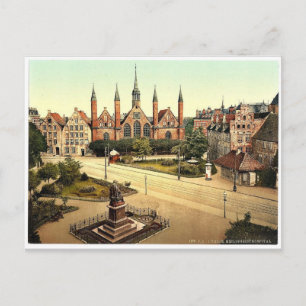 Het ziekenhuis, Lubeck, Duitsland klassieke Photoc Briefkaart