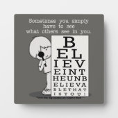 Het zien is het Believing-Ooggrafiek Fotoplaat (Voorkant)