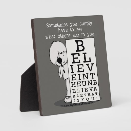 Het zien is het Believing-Ooggrafiek Fotoplaat (Voorkant)