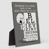 Het zien is het Believing-Ooggrafiek Fotoplaat (Zijkant)