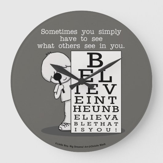 Het zien is het Believing-Ooggrafiek Grote Klok (Voorkant)