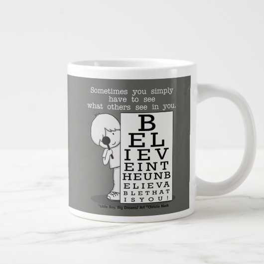 Het zien is het Believing-Ooggrafiek Jumbo Beker (Rechts)